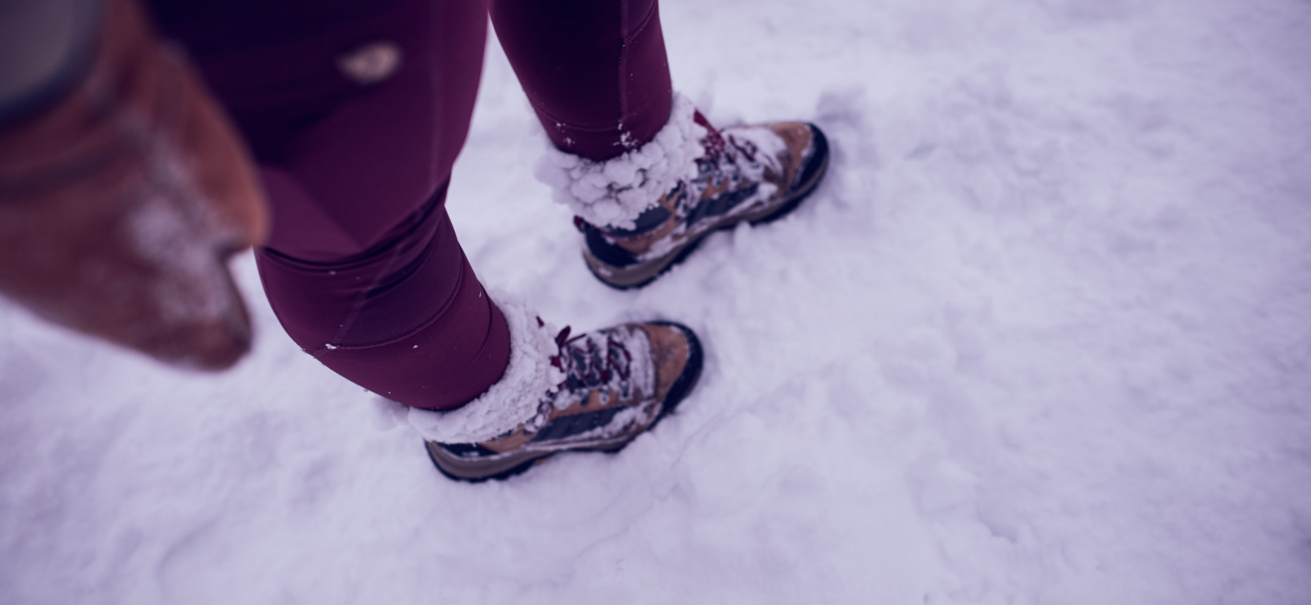 she wanders wandert im Harz im Schnee.